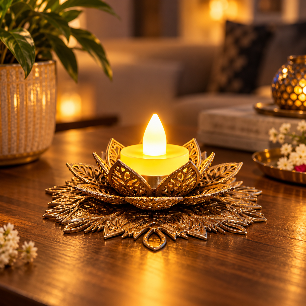 Lotus Candle/Tealight Holder for Home decor and Diwali