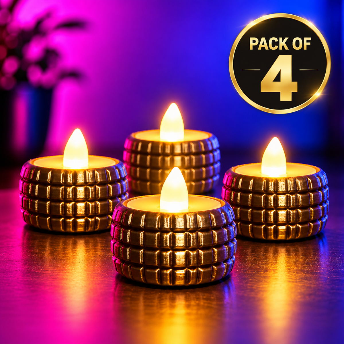 Tea light Holders Textured Holder for Festive Glow
