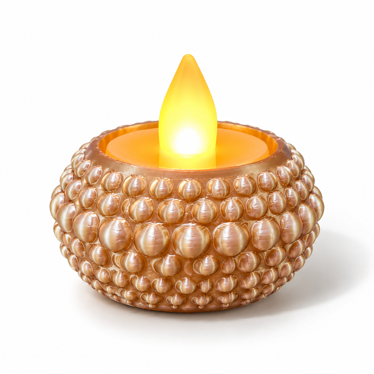 Attractive Candle/Tealight Holder | Studded Diya Stand for Diwali Festive Home Decor
